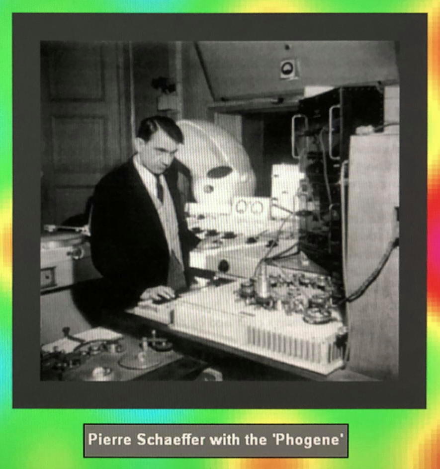 Pierre Schaeffer with the 'Phogene'