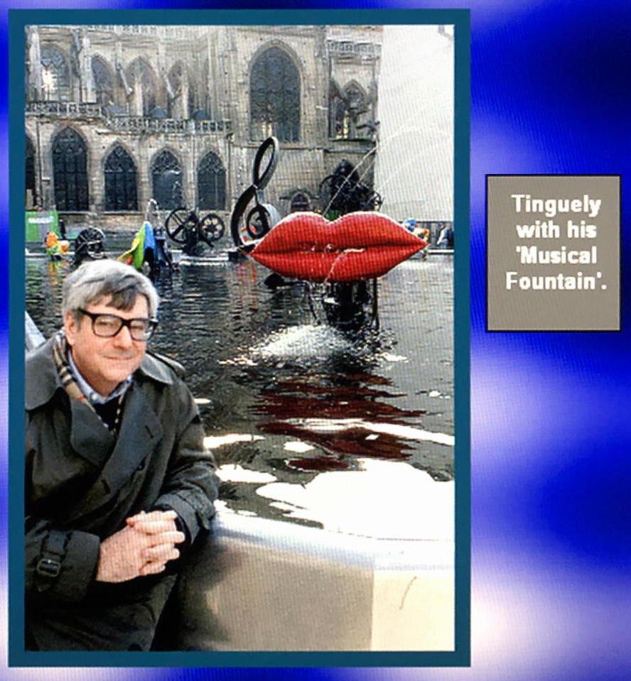 Tinguely with his 'Musical Fountain'