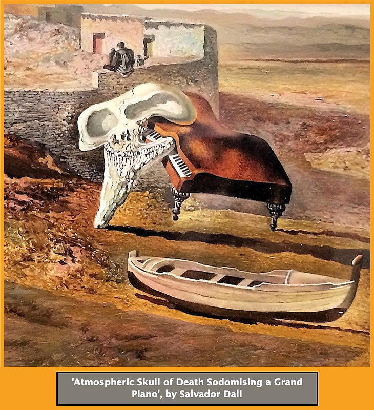 'Atmospheric Skull of Daeth Sodomising a Grand Piano', by Salvador Dali