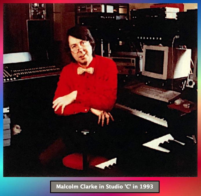 Malcolm Clarke in Studio 'C' in 1993